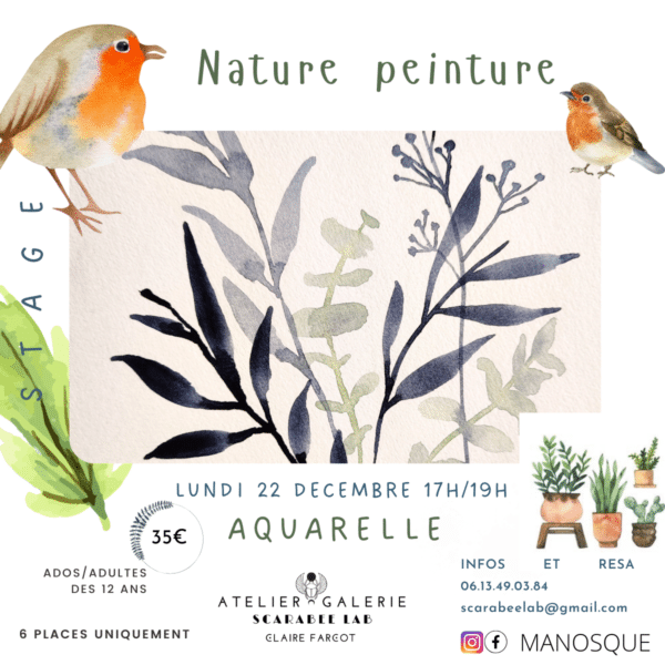 Stage aquarelle : nature peinture