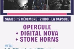 Soirée métal : Opercule, Digital Nova et Stone Horns