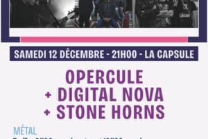 Soirée métal : Opercule, Digital Nova et Stone Horns
